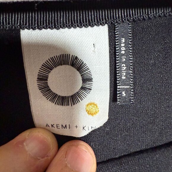 Anthropologie Akemi + Kin Metallic Floral Embroidered Lace Top Small Black - Picture 3 of 6